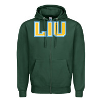 Sports Green Liu Gold Wordmark Zipper Hoodie - linhVisuals