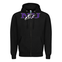 Black Niagara Purple Eagles Zipper Hoodie - linhVisuals
