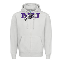 Dove Grey Niagara Purple Eagles Zipper Hoodie - linhVisuals