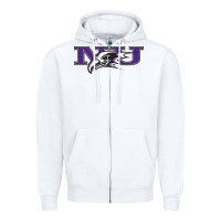 White Niagara Purple Eagles Zipper Hoodie - linhVisuals