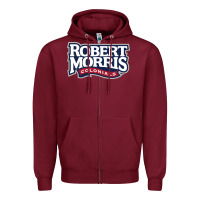 Burgundy Robert Morris Colonials Wordmark Zipper Hoodie - linhVisuals