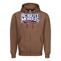 Chestnut Robert Morris Colonials Wordmark Zipper Hoodie - linhVisuals