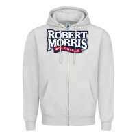 Dove Grey Robert Morris Colonials Wordmark Zipper Hoodie - linhVisuals