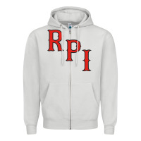 Dove Grey Rpi Engineers Hockey Zipper Hoodie - linhVisuals