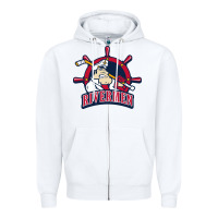 White peoria rivermen Zipper Hoodie - linhVisuals