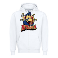 White peoria rivermen Zipper Hoodie - linhVisuals