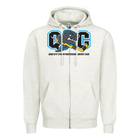 Oatmeal Heather quad city storm Zipper Hoodie - linhVisuals