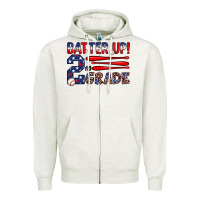 Oatmeal Heather batter up 2nd grade Zipper Hoodie - JahusDesignShop