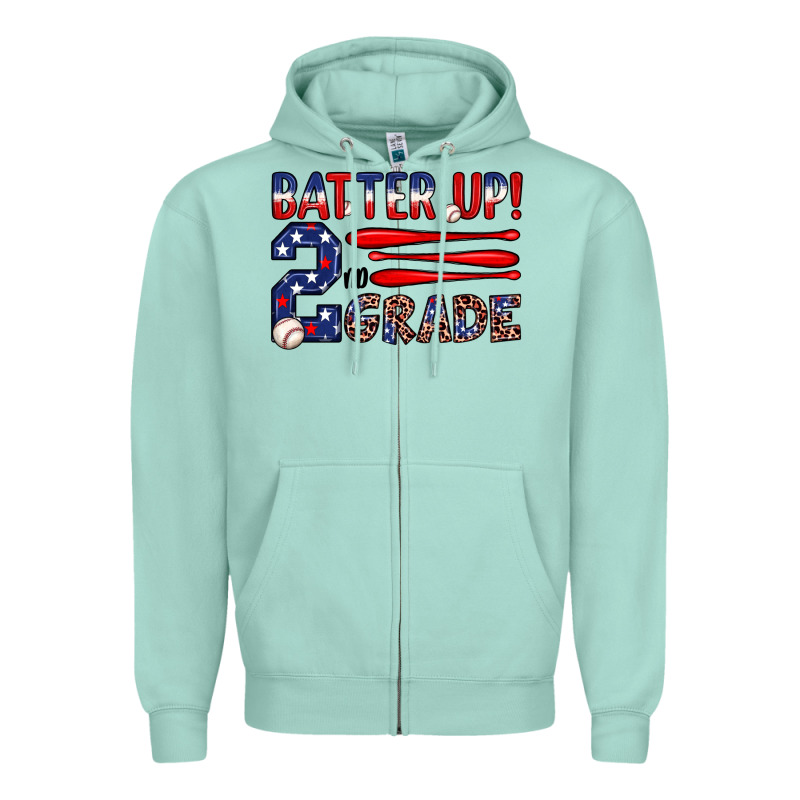 Batter Up 2nd Grade Zipper Hoodie by JahusDesignShop | Teevron