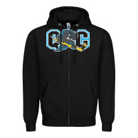 Black quad city storm Zipper Hoodie - linhVisuals