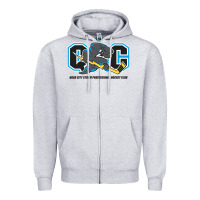 Heather Grey quad city storm Zipper Hoodie - linhVisuals