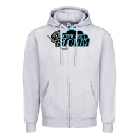 Heather Grey quad city storm Zipper Hoodie - linhVisuals