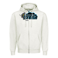 Oatmeal Heather quad city storm Zipper Hoodie - linhVisuals