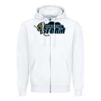 White quad city storm Zipper Hoodie - linhVisuals