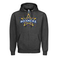 Charcoal Heather roanoke rail yard dawgs Zipper Hoodie - linhVisuals