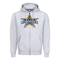 Heather Grey roanoke rail yard dawgs Zipper Hoodie - linhVisuals