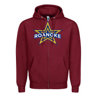 Burgundy roanoke rail yard dawgs Zipper Hoodie - linhVisuals