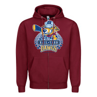 Burgundy roanoke rail yard dawgs Zipper Hoodie - linhVisuals