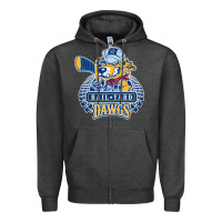 Charcoal Heather roanoke rail yard dawgs Zipper Hoodie - linhVisuals