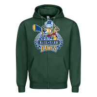 Sports Green roanoke rail yard dawgs Zipper Hoodie - linhVisuals