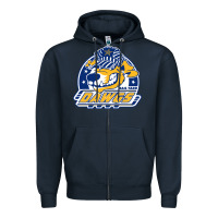 Navy roanoke rail yard dawgs Zipper Hoodie - linhVisuals