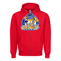 Red roanoke rail yard dawgs Zipper Hoodie - linhVisuals
