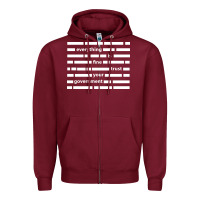 Burgundy Everything is fine trust your government Zipper Hoodie - linhVisuals
