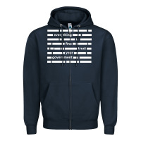Navy Everything is fine trust your government Zipper Hoodie - linhVisuals