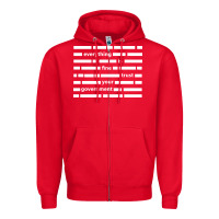 Red Everything is fine trust your government Zipper Hoodie - linhVisuals