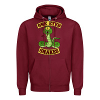 Burgundy one eyed snakes Zipper Hoodie - linhVisuals