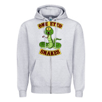 Heather Grey one eyed snakes Zipper Hoodie - linhVisuals