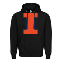 Black Illinois Fighting Illini, Merch Zipper Hoodie - linhVisuals