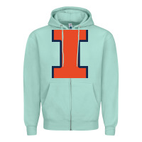 Seafoam Illinois Fighting Illini, Merch Zipper Hoodie - linhVisuals