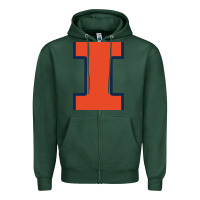 Sports Green Illinois Fighting Illini, Merch Zipper Hoodie - linhVisuals