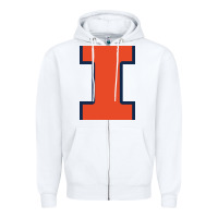 White Illinois Fighting Illini, Merch Zipper Hoodie - linhVisuals