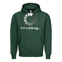 Sports Green funny programmer i'm thinking t shirt Zipper Hoodie - linhVisuals