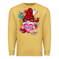 Antique Gold valentines day teacher gnome Premium Sweatshirt - RanaPortraitStore