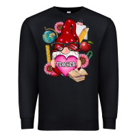 Black valentines day teacher gnome Premium Sweatshirt - RanaPortraitStore