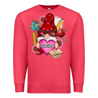 Cardinal valentines day teacher gnome Premium Sweatshirt - RanaPortraitStore