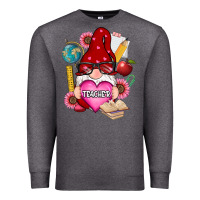 Charcoal Heather valentines day teacher gnome Premium Sweatshirt - RanaPortraitStore