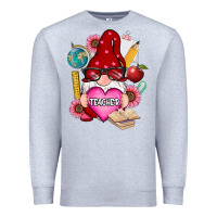 Heather Grey valentines day teacher gnome Premium Sweatshirt - RanaPortraitStore