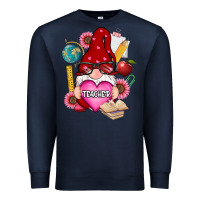 Navy valentines day teacher gnome Premium Sweatshirt - RanaPortraitStore