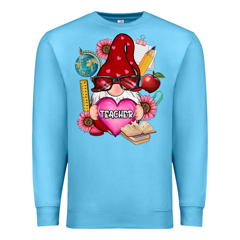 Valentines Day Teacher Gnome Premium Sweatshirt by RanaPortraitStore | Teevron