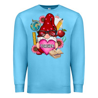 Ocean Blue valentines day teacher gnome Premium Sweatshirt - RanaPortraitStore