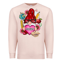 Pale Pink valentines day teacher gnome Premium Sweatshirt - RanaPortraitStore