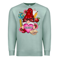 Seafoam valentines day teacher gnome Premium Sweatshirt - RanaPortraitStore
