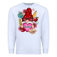 White valentines day teacher gnome Premium Sweatshirt - RanaPortraitStore