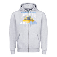 Heather Grey funny snow plow driver shirt   gift for snowplow drivers t shirt Zipper Hoodie - linhVisuals