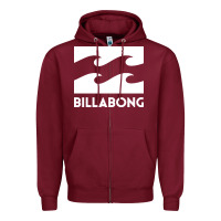 Burgundy BILLABONG WAVE Zipper Hoodie - linhVisuals