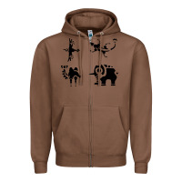 Chestnut divine beasts symbols Zipper Hoodie - linhVisuals
